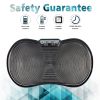 YSSOA Vibration Plate Exercise Machine, Dual Motor Oscillation, Remote Control and Resistance Bands for Home Training and Weight Loss, Red and Black