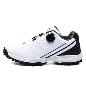 Waterproof Golf Shoes for Men Professional Golf Sneakers Outdoor Comfortable Walking Shoes Light Weight Athletic Sneakers (Color: BaiHei, size: 41)