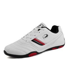 Training Golf Shoes Men Light Weight Golf Sneakers Outdoor Comfortable Walking Shoes for Men Anti Slip Athletic Sneakers (Color: Bai, size: 43)