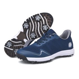 New Breathable Golf Shoes Men Light Weight Golf Sneakers for Men Big Size 46 47 Walking Shoes for Golfers Sport Sneakers (Color: Lan, size: 37)