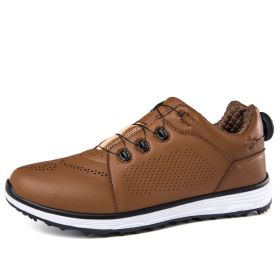 New Professional Golf Shoes Men Spikeless Golf Sneakers Women Big Size 46 47 Golfers Wears Outdoor Anti Slip Walking Shoes (Color: Bai, size: 43)