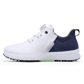 Waterproof Golf Shoes Men Professional Golf Wears for Men Big Size 36-47 Walking Shoes for Men Luxury Athletic Sneakers (Color: BaiLan, size: 36)