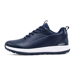 Professional Golf Shoes Men Big Size 46 47 Golf Sneakers for Men Comfortable Walking Shoes Anti Slip Golfers Sneakers Male (Color: Lan, size: 45.5)